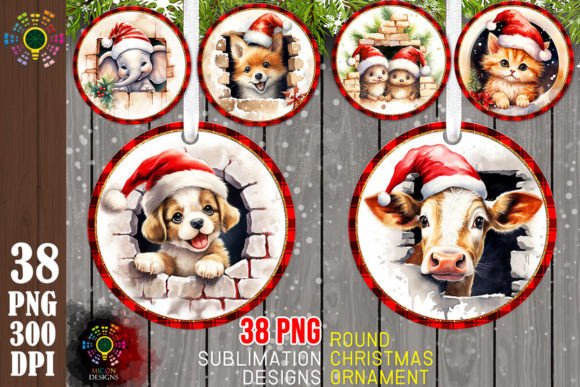 Download Christmas Animals Break Through Ornament - Anima Collection