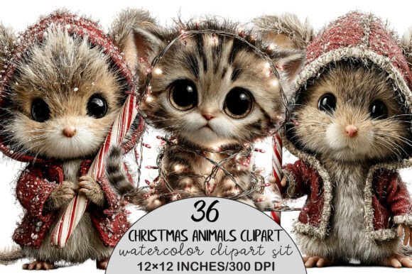 Download Quirky Christmas Animals Clipart - Anima Collection