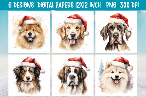 Download Watercolor Christmas Santa Animals | PNG - Anima Collection