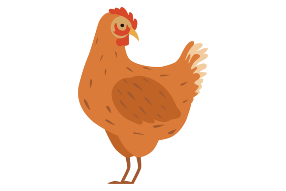 Download Hen Color Icon. Farm Bird. Poultry Anima - Anima Collection