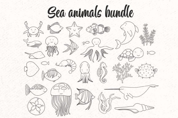 Download Sea Animals Bundle Svg, Sea Animal Svg - Anima Collection