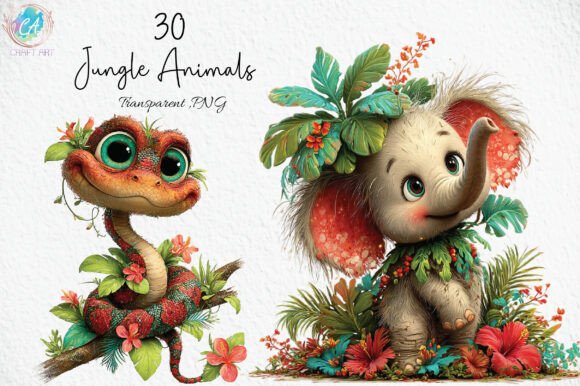 Download Cute Jungle Animals PNG Clipart - Anima Collection