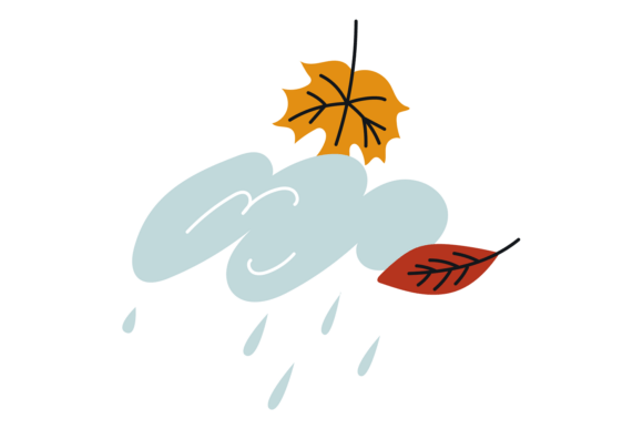 Download Clouds with Rain Drops. Autumn Orange Le - Rain drops Collection