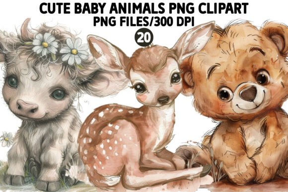 Download Cute Baby Animals PNG Clipart Set - Anima Collection