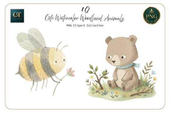 Download Cute Watercolor Woodland Animals Set - Anima Collection