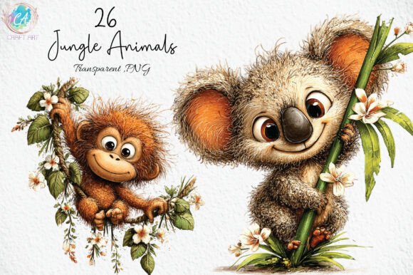 Download Cute Jungle Animals PNG Clipart - Anima Collection