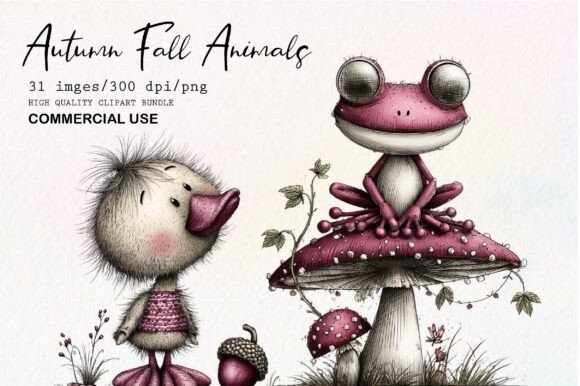 Download Autumn Fall Animals Watercolor Clipart - Anima Collection