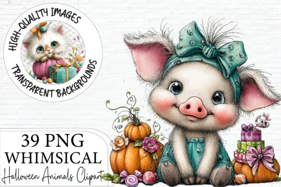 Download Whimsical Halloween Animals Clipart - Anima Collection