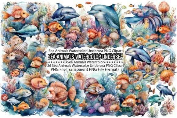 Download Sea Animals Watercolor Undersea PNG - Anima Collection