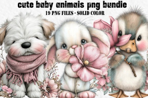 Download Cute Baby Animals Png Bundle - Anima Collection