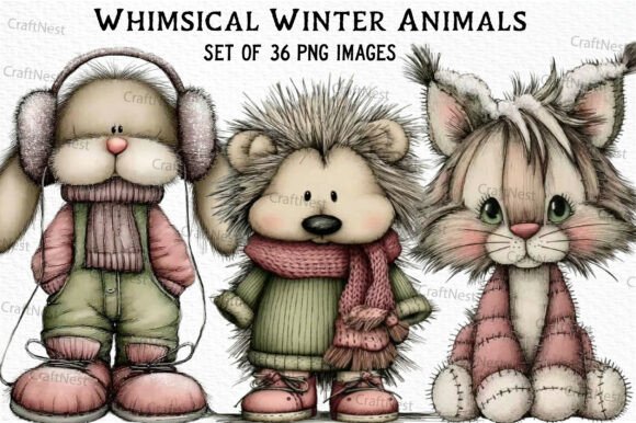 Download Whimsical Winter Animals Clipart - Anima Collection