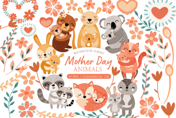 Download Mother's Day Forest Animals PNG Set - Anima Collection