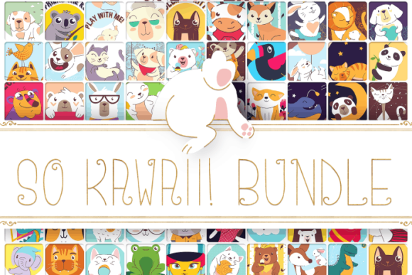 Download Cute Animals Sublimation &amp; Clipart Pack - Anima Collection