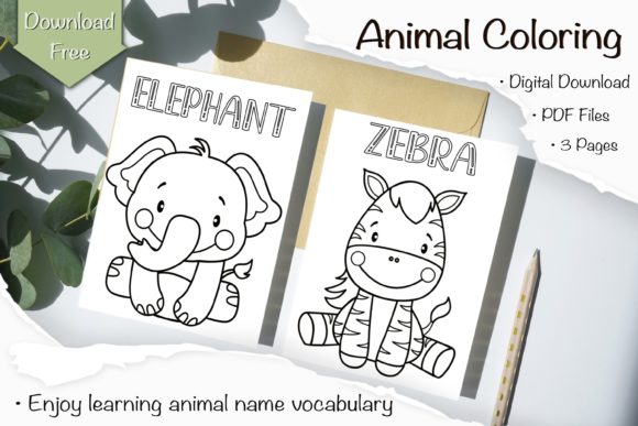 Download Animal Cute Template Doodles Coloring - Anima Collection