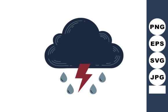 Download Thunderstorm Cloud with Rain Drops and L - Rain drops Collection