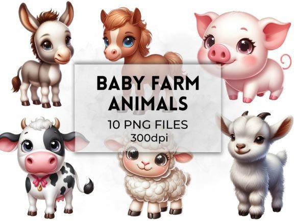 Download Adorable Baby Farm Animals Illustrations - Anima Collection