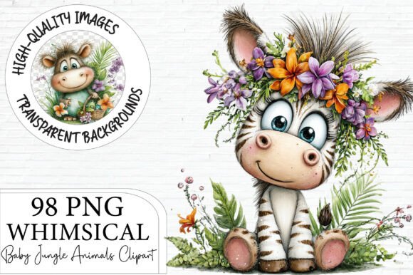 Download Baby Jungle Animals Clipart Bundle - Anima Collection