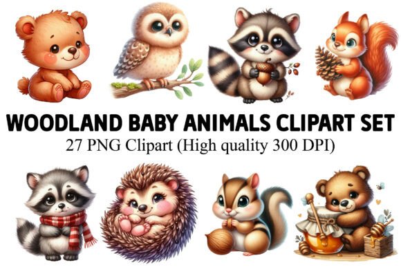 Download Woodland Baby Animals Clipart Set - Anima Collection