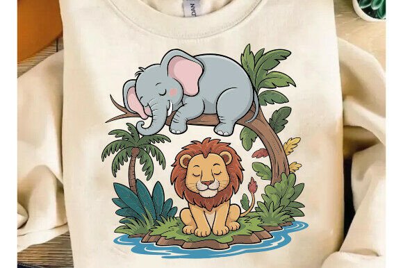 Download Cute Summer Jungle Animals Png T-Shirt - Anima Collection