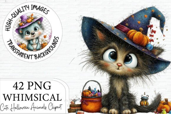 Download Cute Halloween Animals Clipart Bundle - Anima Collection