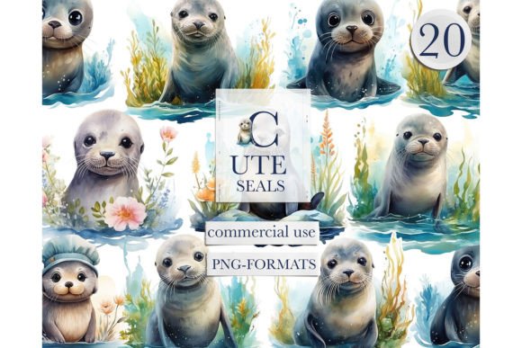 Download Cute Arctic Animals, Ocean Cat Clipart - Anima Collection