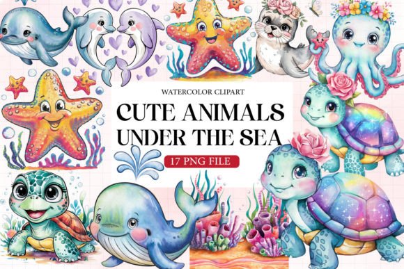 Download Cute Animals Under the Sea Sublimation - Anima Collection