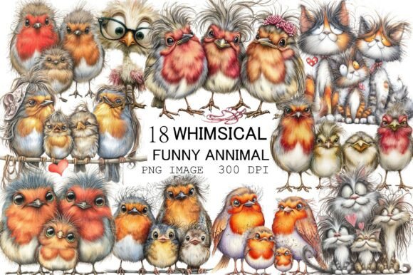 Download Funny Whimsical Animal Clipart Bundle - Anima Collection