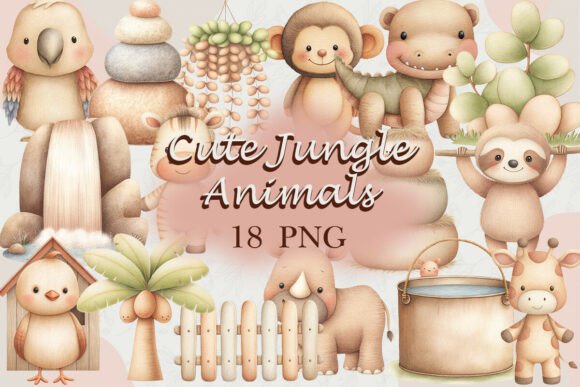 Download Cute Jungle Animals PNG - Anima Collection