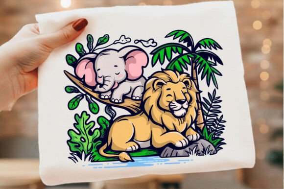 Download Cute Summer Jungle Animals Png T-Shirt - Anima Collection