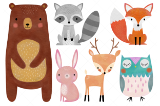 Download Watercolor Woodland Animals Clipart - Anima Collection