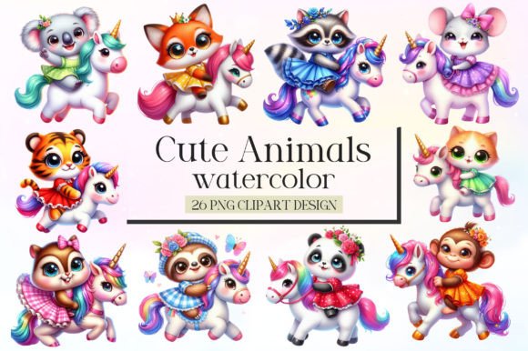 Download Cute Animals Sublimation Clipart - Anima Collection