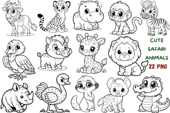 Download Cute Safari Animals Clipart - Anima Collection