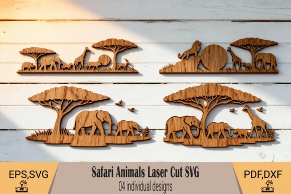 Download Safari Animals Laser Cut SVG - Anima Collection