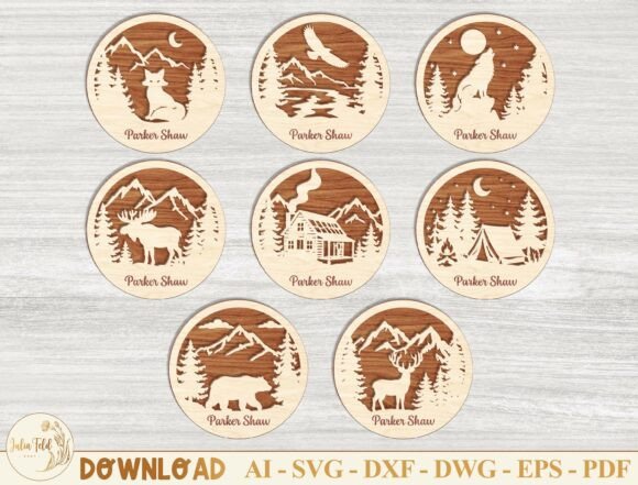 Download Personalized Animals Coaster SVG Bundle - Anima Collection