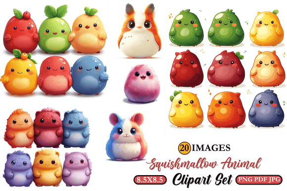 Download Squishmallow Animal Clipart Set - Anima Collection
