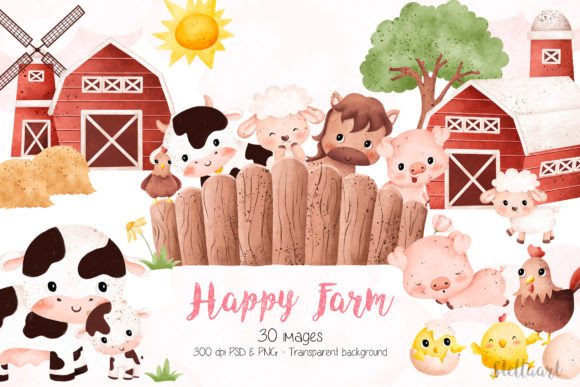 Download Happy Farm Animals Clipart - Anima Collection