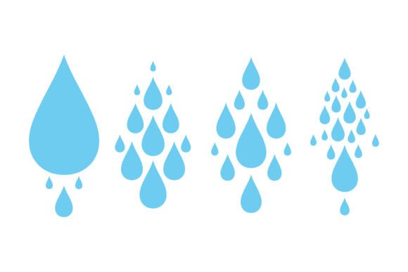 Download Falling Fresh Water Rain Drops Vector - Rain drops Collection