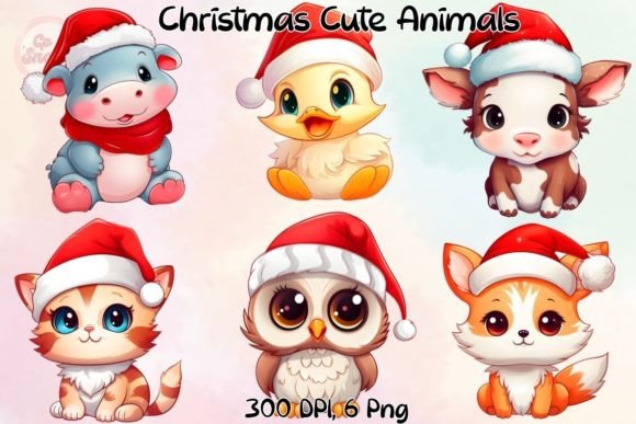 Download Christmas Cute Animals Sublimation - Anima Collection