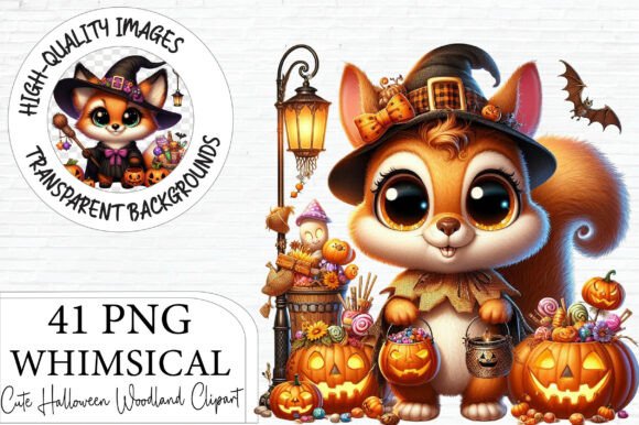 Download Cute Halloween Woodland Animals Clipart - Anima Collection