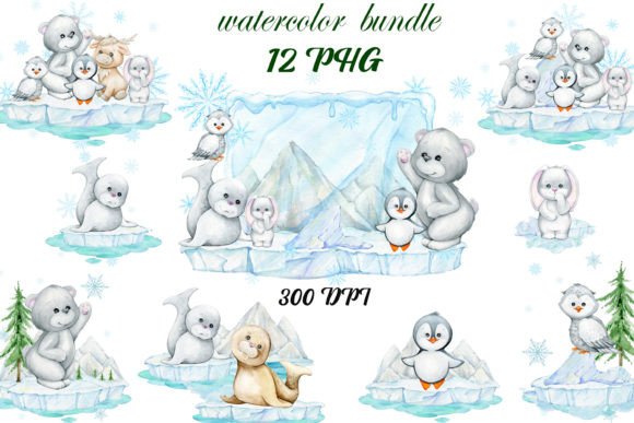 Download Christmas Winter Clipart Bundle. Animals - Anima Collection
