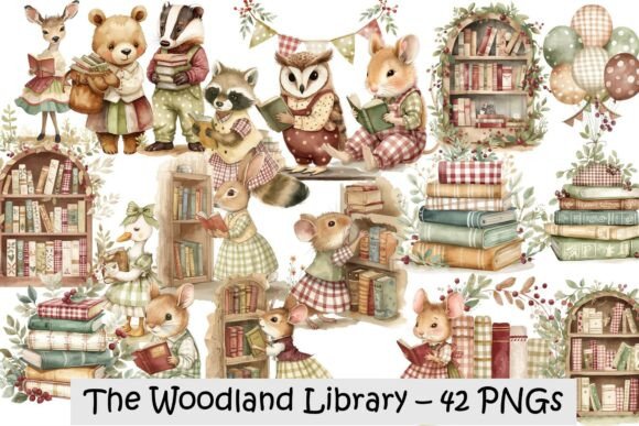 Download Woodland Library Cute Animals PNGs - Anima Collection