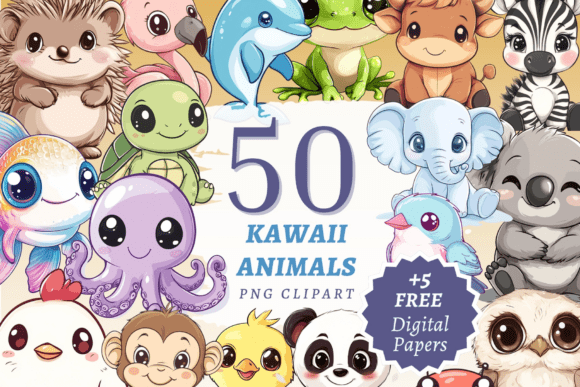 Download Kawaii Animals PNG Bundle - Anima Collection