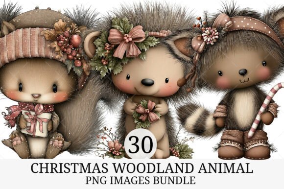 Download Whimsical Christmas Woodland Animal PNG - Anima Collection