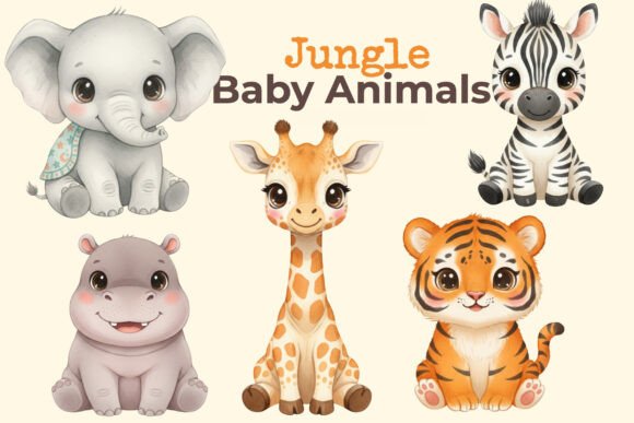 Download Cute Baby Jungle Animals PNG - Anima Collection