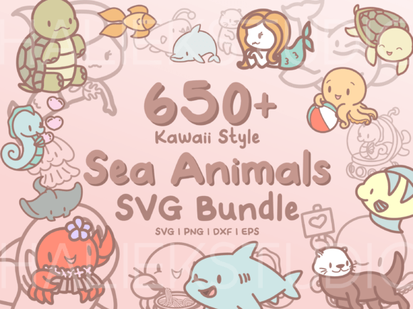 Download 650+ Sea Animals SVG Illustrations - Anima Collection