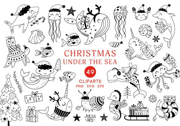Download Christmas Sea Animal Png, Xmas Ocean Svg - Anima Collection