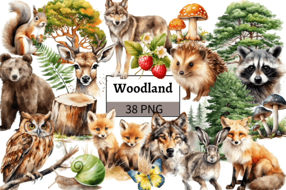 Download Watercolor Woodland Animals Illustration - Anima Collection