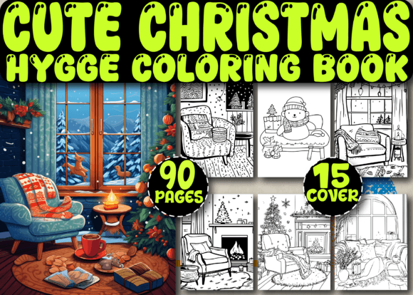 Download Cute Cozy Christmas Hygge Coloring Pages - Premium Resources