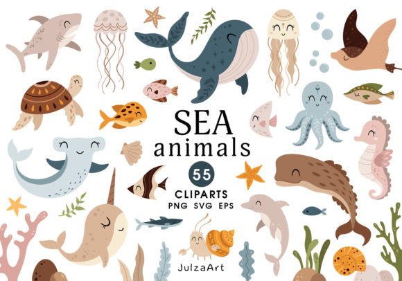 Download Sea Animals Clipart, Undersea World Svg - Anima Collection