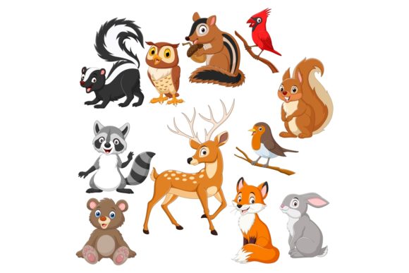 Download Cartoon Autumn Forest Animal Bundle - Anima Collection